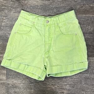 Country Seat lime green denim jean shorts size 6 B161